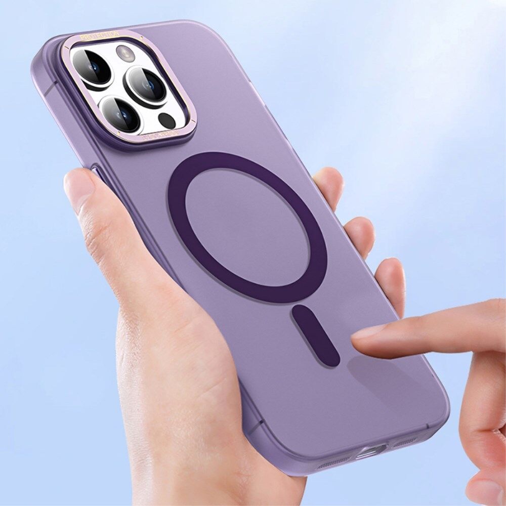 Magnetisk iPhone 15 Pro-deksel med stilren design og støtte for MagSafe.